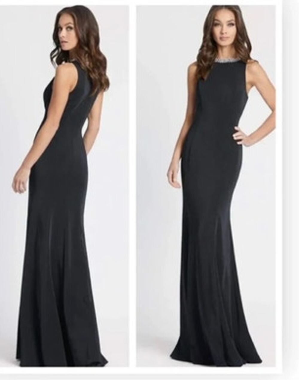 Mac Duggal 49093 Dress Embellished Neck Trumpet Gown Black NWT 2